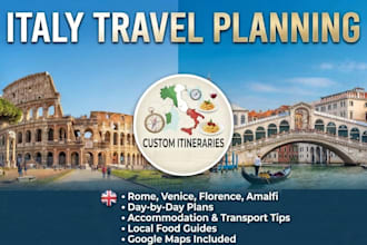 design a custom italy travel itinerary and vacation plan