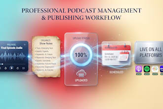 manage, prepare and publish your podcast episodes