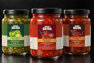 design professional food jar labels for your brand