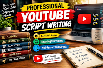 write engaging youtube scripts with powerful hooks and storytelling