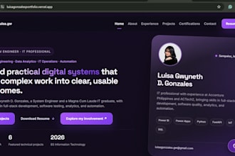 create a modern responsive portfolio website