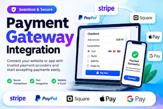 integrate paypal or stripe payment gateway in your website