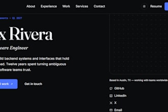 build a professional and responsive portfolio website