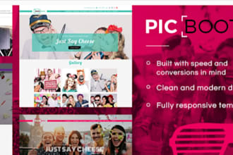 photo booth website, 360 photo booth website, party rental website