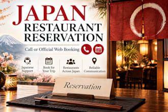 make a restaurant reservation in japan for you