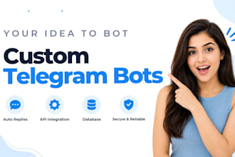 build a custom telegram bot in python node js or PHP