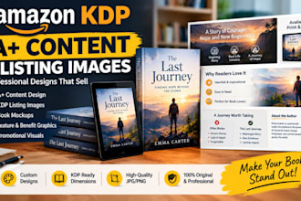 design amazon aplus content and KDP book listing images