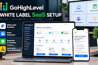 setup gohighlevel white label saas, stripe, snapshots and client onboarding