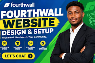 setup fourthwall website design fourth wall pod merch store for youtuber creator