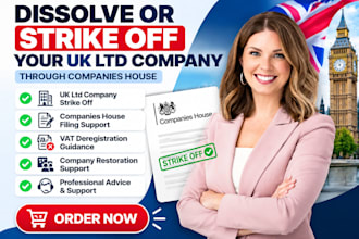 dissolve or strike off your UK ltd company with companies
