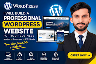 design a responsive elementor wordpress website for buisness