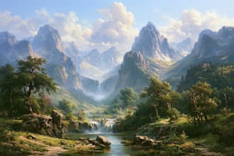 paint landscape in oil painting art
