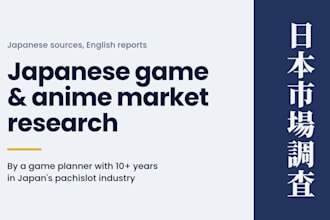 research the japanese game and anime market