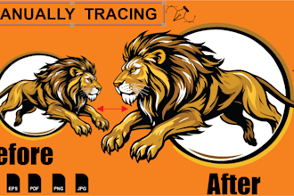 convert image to vector, logo to vector, or raster to vector
