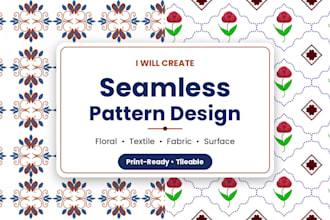 create seamless patterns for fabric, textile, wallpaper