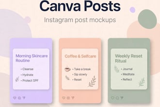 design modern and aesthetic canva posts for instagram