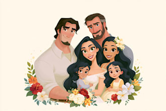 turn you into a disney style cartoon character