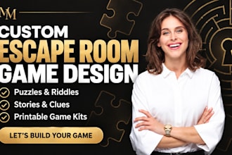 design escape room game puzzle design riddles clues storyline printable game kit
