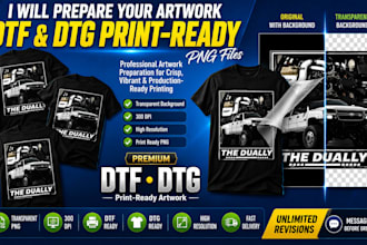 create halftone dtf dtg print ready files for tshirts