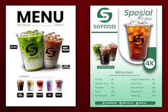 design a professional menu ,food menu, drink menu