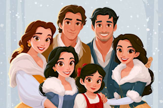 create beautiful whimsical cartoon artwork