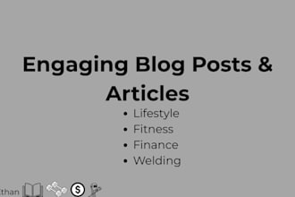write engaging blog posts and articles on lifestyle