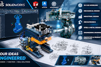 do mechanical and industrial design 3d cad mechatronics engineering steel metal