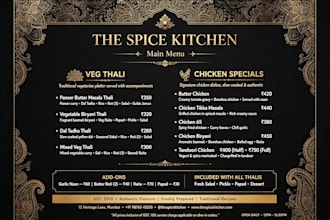 write authentic indian recipes and restaurant menus