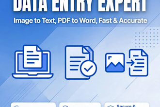 do fast data entry, typing work,and image to text conversion
