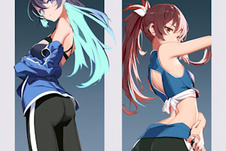 paint illustration anime character art