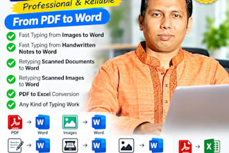 do a fast typing job, retype scanned documents, your typist