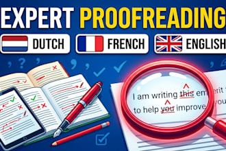 proofread and correct dutch french or english text