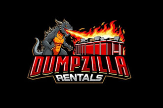 design a professional dumpster rental, waste management and junk removal logo
