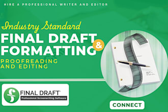 proofread, polish and line edit your screenplay or script
