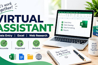 be your virtual assistant for data entry and administrative tasks