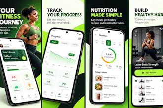 design health and fitness app play store screenshots