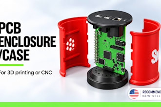 design pcb enclosure electronics housing and 3d printable case for manufacturing