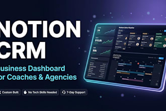 build a notion CRM and business dashboard for coaches and agencies
