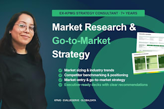do market research, competitor analysis and go to market strategy