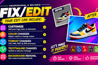 edit, fix and redraw your existing logo