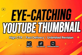 design eye catching youtube thumbnail and facebook thumbnail