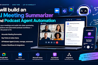 build an ai meeting summarizer automation, podcast agent with n8n and openai