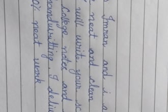 write neat handwritten notes and assignments