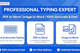 do fast ms word typing and PDF to word conversion