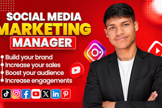 be your social media marketing manager, content creator and grow your business