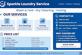 design laundromat flyer design