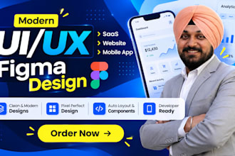 design modern figma website uiux for saas and dashboards