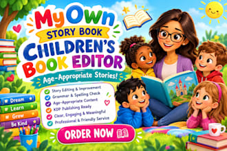 edit and proofread your children book, format kids story picture book editor