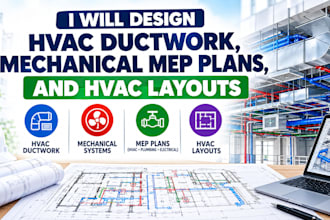 ga, fl, tx, ca, hvac layouts ductwork mechanical mep design