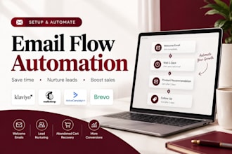 set up shopify klaviyo email automation flows and drip campaigns for ecommerce